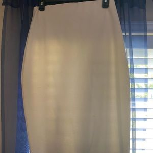 Cato white midi stretch skirt